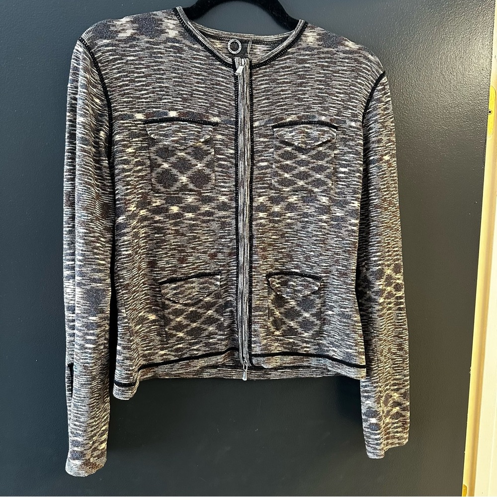 One Girl Who/Anthro zip up sweater